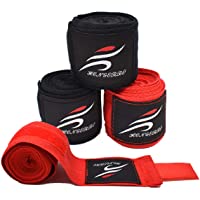 Liwein Vendas de Boxeo-4 Piezas Vendas Mano Muñeca Elásticas Correa de Boxeo Guantes de Algodón para Muay Thai Artes…